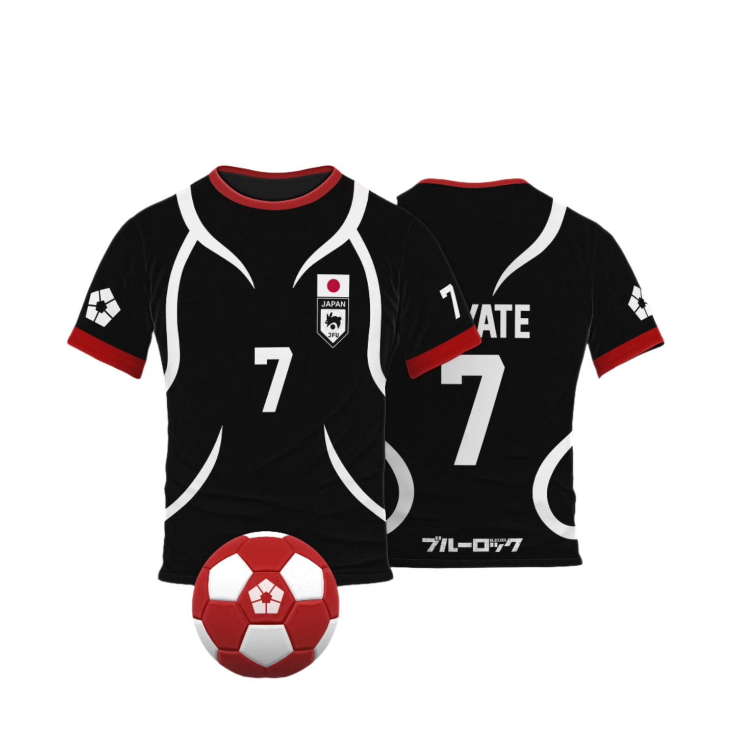 Hayate Cosplay Anime Blue Lock U20 Japan Team Black Jersey - LANDIBY