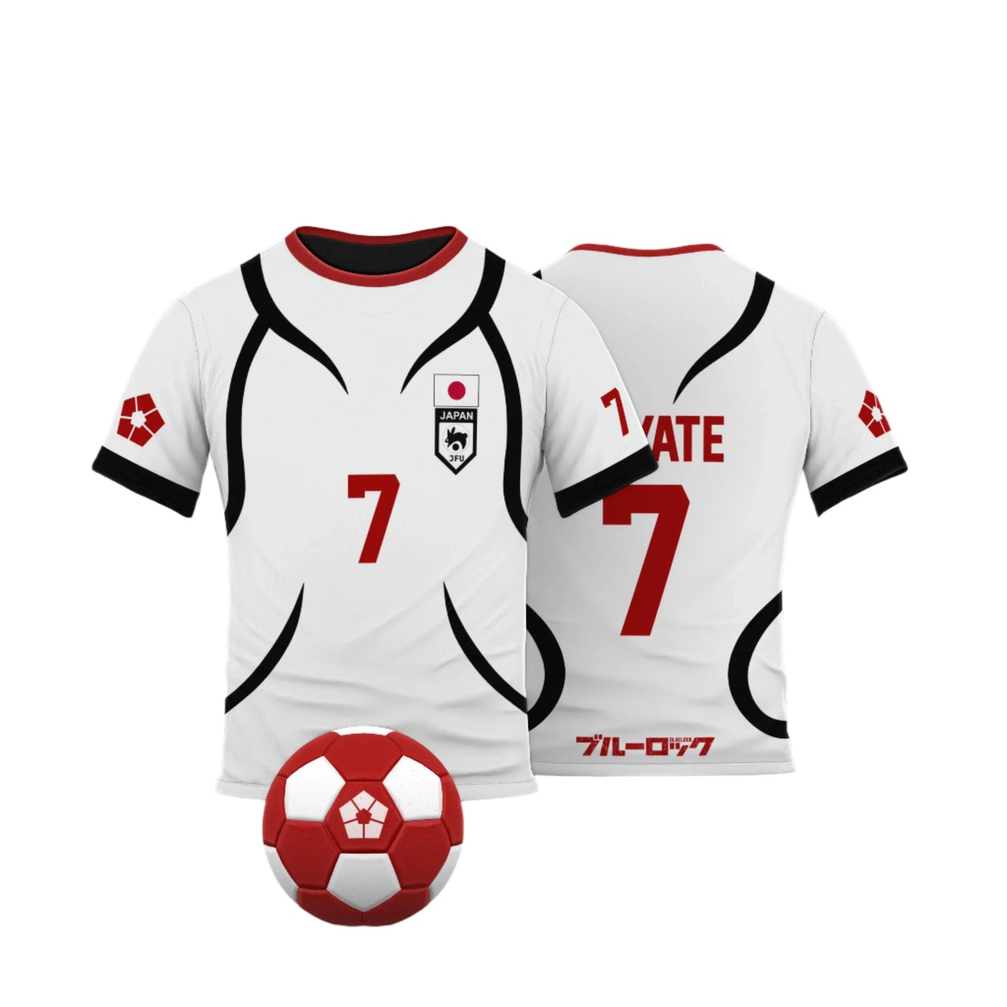 Hayate Cosplay Anime Blue Lock U20 Japan Team White Jersey - LANDIBY
