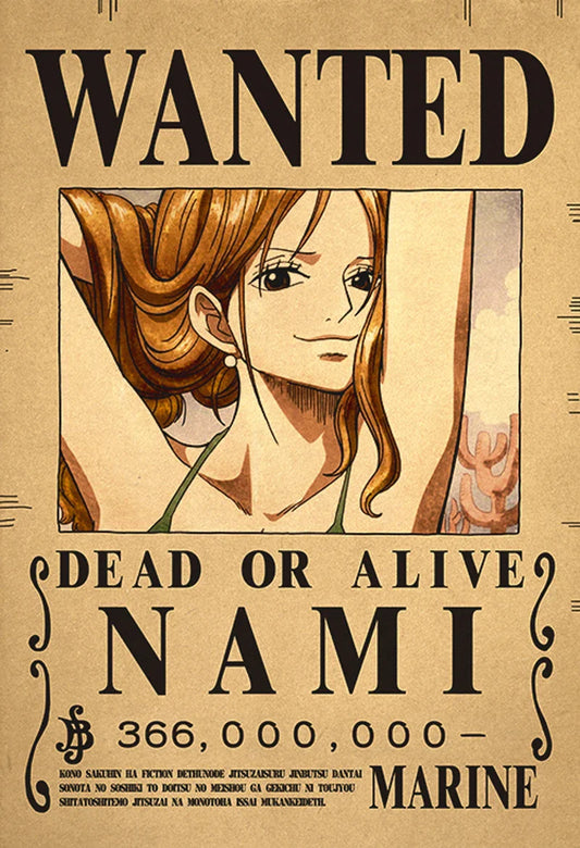 Nami One Piece WANTED Custom Wall Poster - LANDIBY