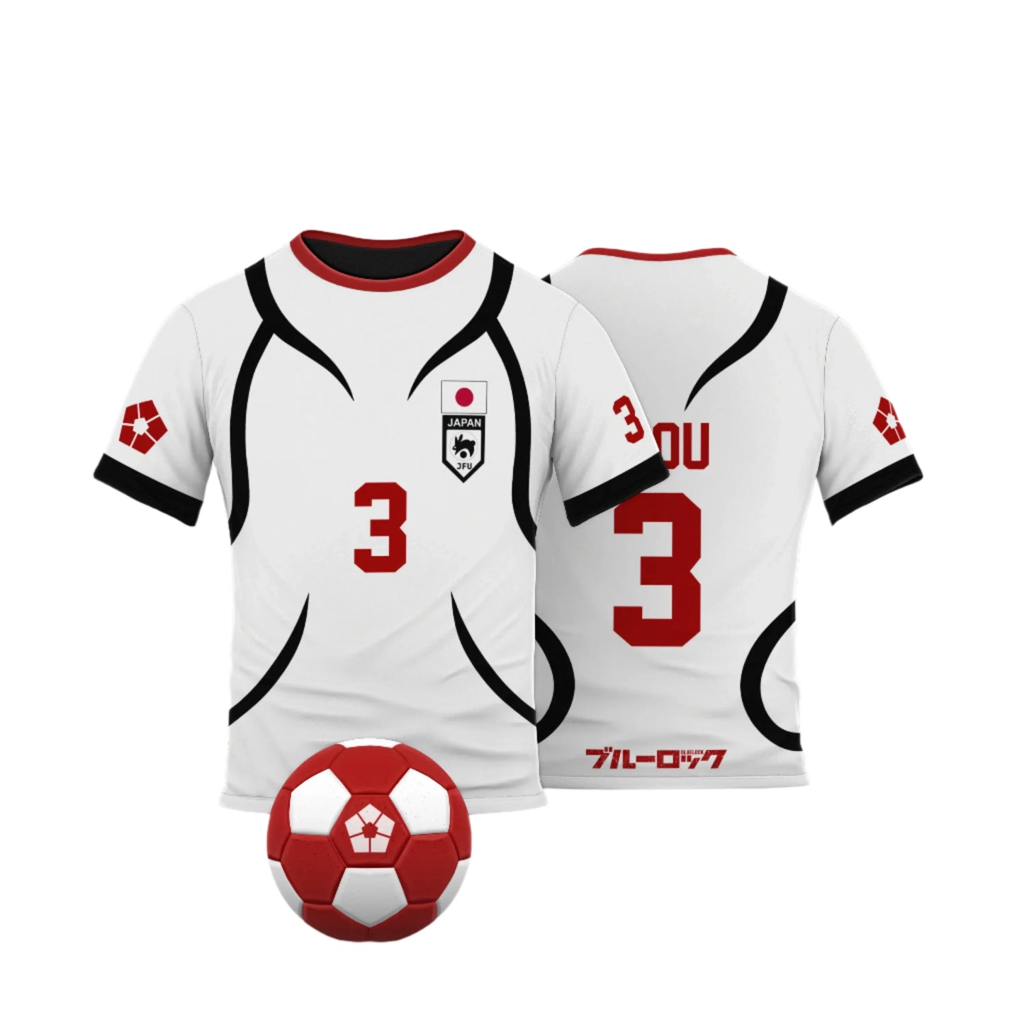 Niou Cosplay Anime Blue Lock U20 Japan Team White Jersey - LANDIBY