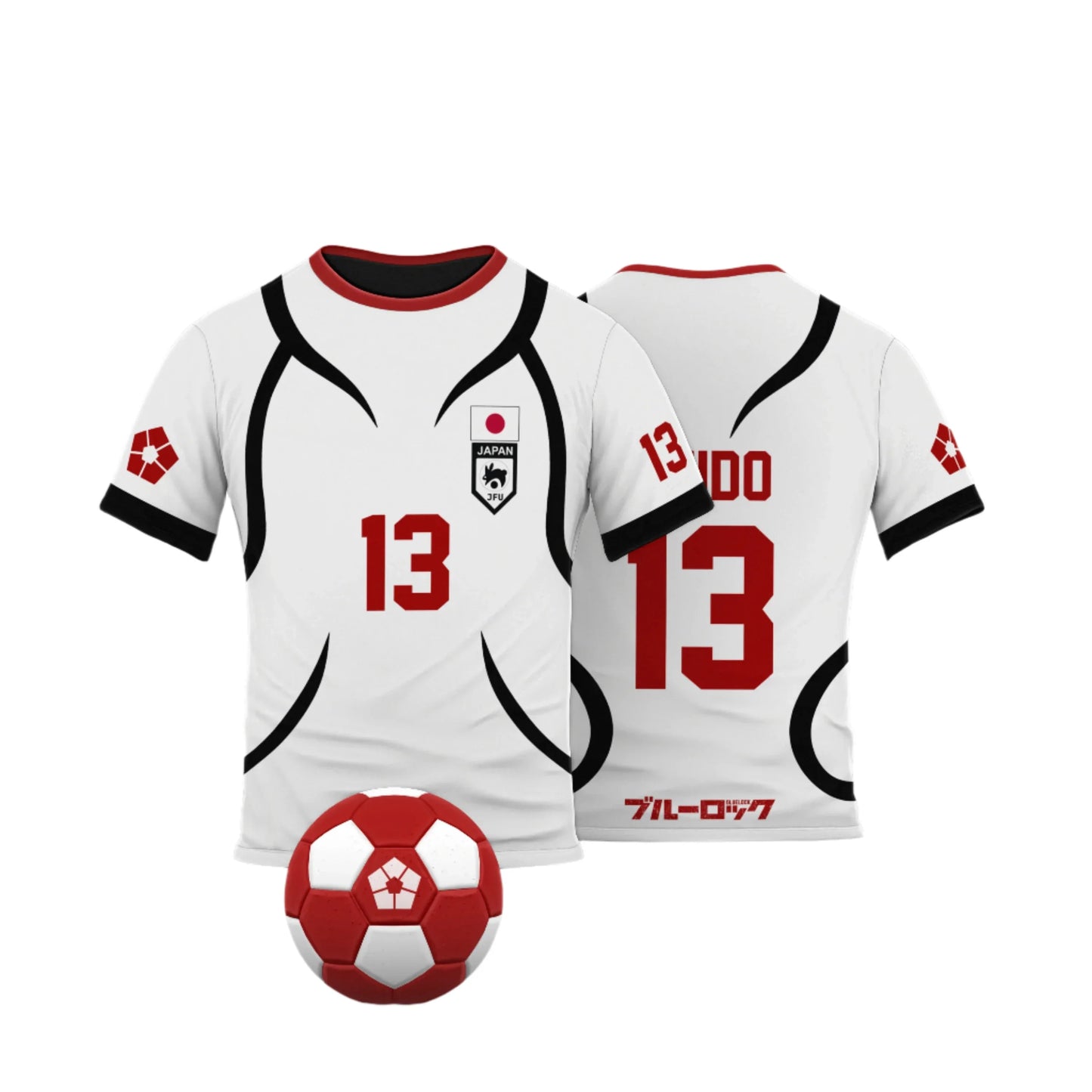 Shido Cosplay Anime Blue Lock U20 Japan Team White Jersey - LANDIBY