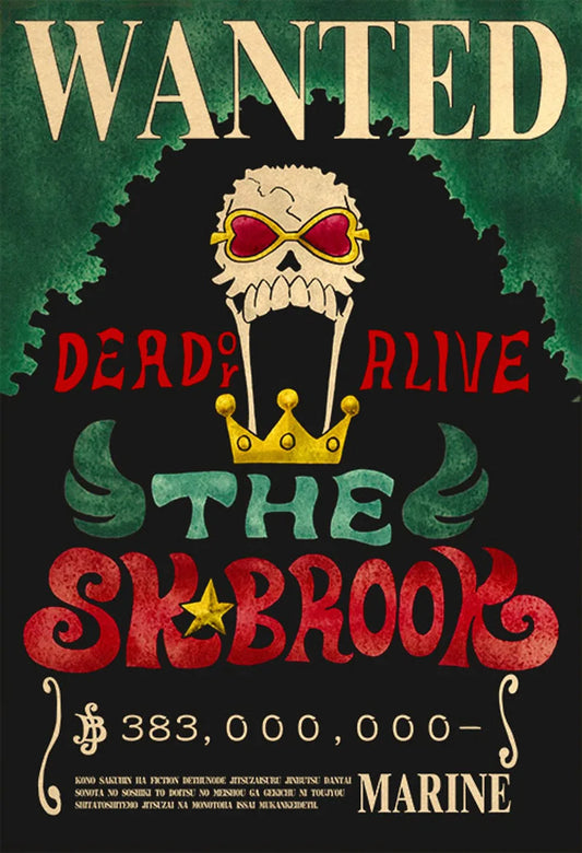 Soul King One Piece WANTED Custom Wall Poster - LANDIBY