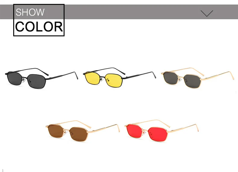 Classic Colorful Rectangular Sunglasses