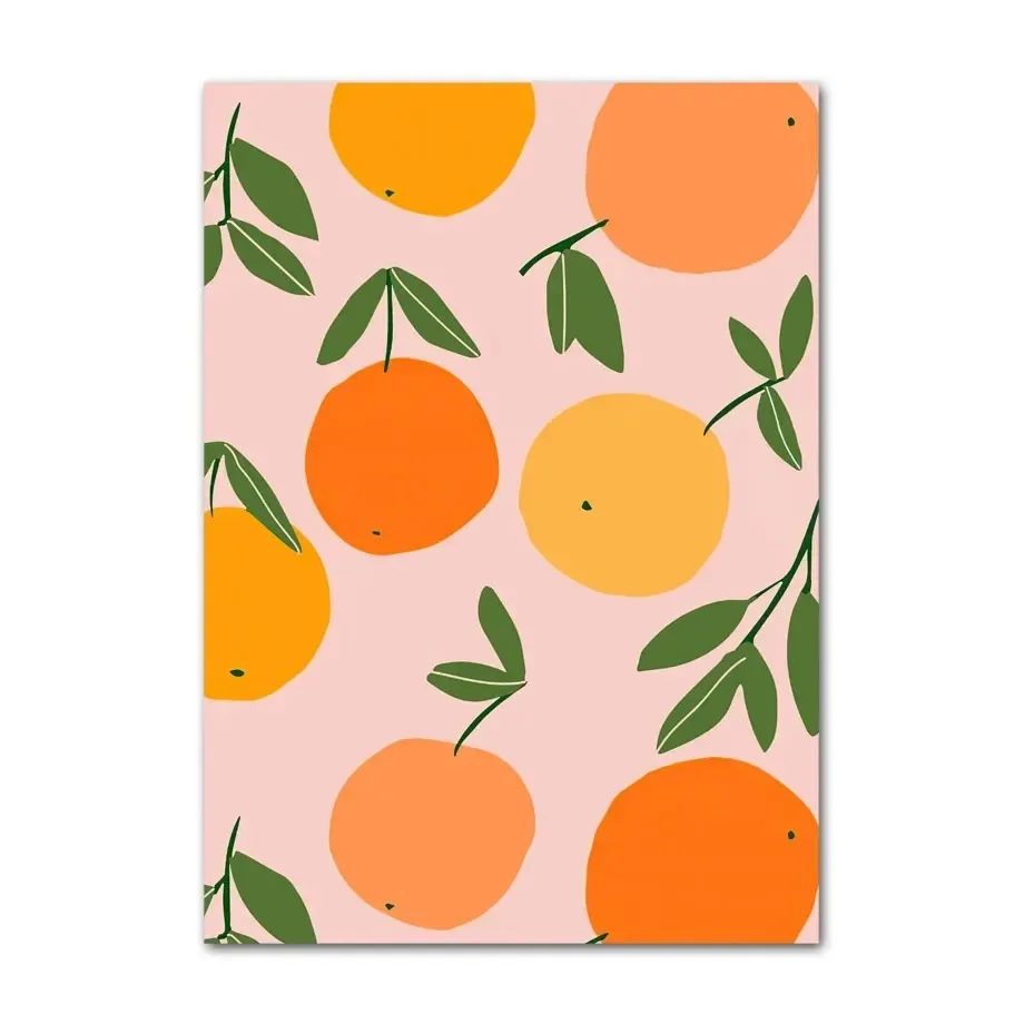 Oranges Pattern Natural Art Wall Poster - Item - BAI-DAY