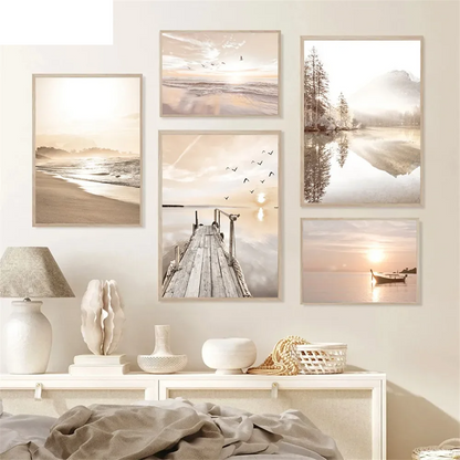 Beach Pattern Decorative Canvas Wall Poster - Item - BAI-DAY