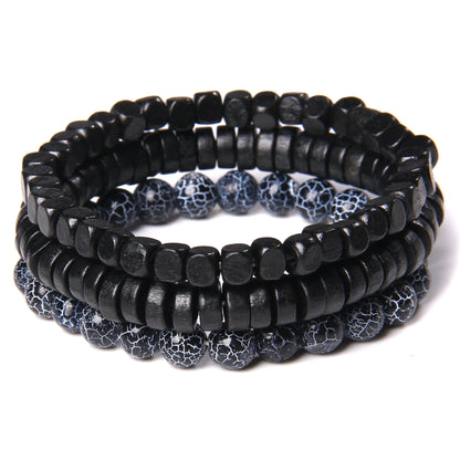 Black Triple Layers Elegant Bracelet - Item - BAI-DAY