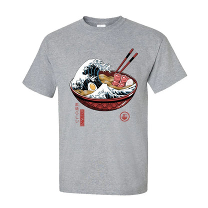 Japan Tempest in Ramen Bowl Printed T-shirt - Item - BAI-DAY