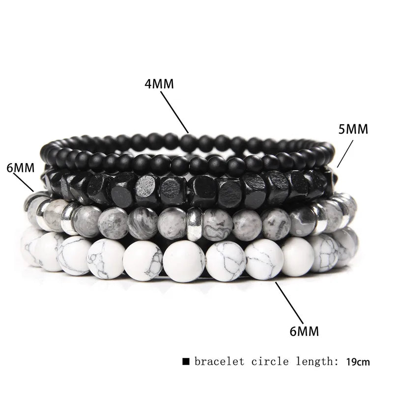 Black and Silver Charm Bracelet Set - Item - BAI-DAY