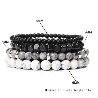 Black and Silver Charm Bracelet Set - Item - BAI-DAY