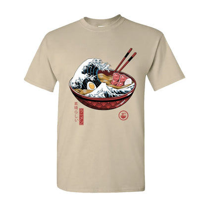 Japan Tempest in Ramen Bowl Printed T-shirt - Item - BAI-DAY