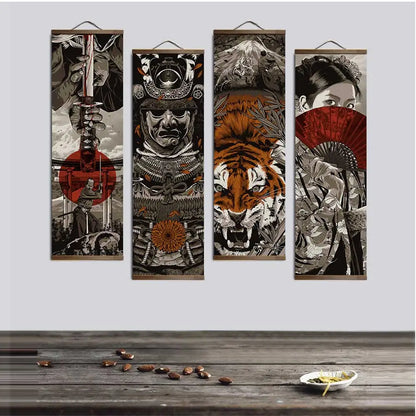 Japanese Mythology Pattern Decorative Wall Poster