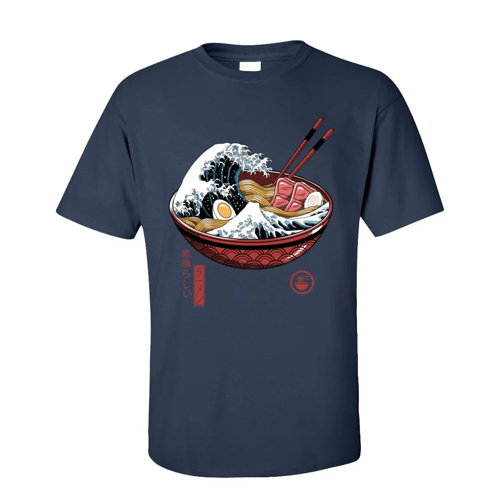 Japan Tempest in Ramen Bowl Printed T-shirt - Item - BAI-DAY