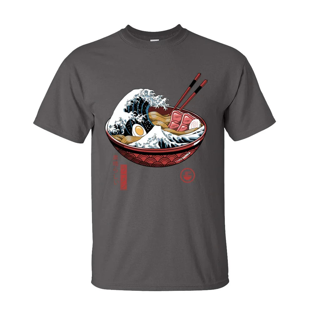 Japan Tempest in Ramen Bowl Printed T-shirt - Item - BAI-DAY