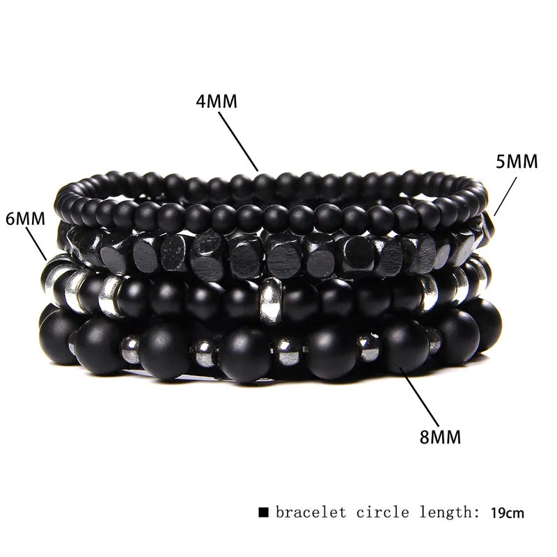 Stylish Black Modern Bracelet Set - Item - BAI-DAY