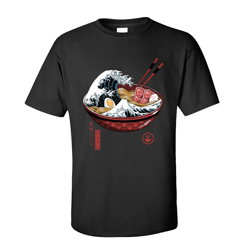 Japan Tempest in Ramen Bowl Printed T-shirt - Item - BAI-DAY