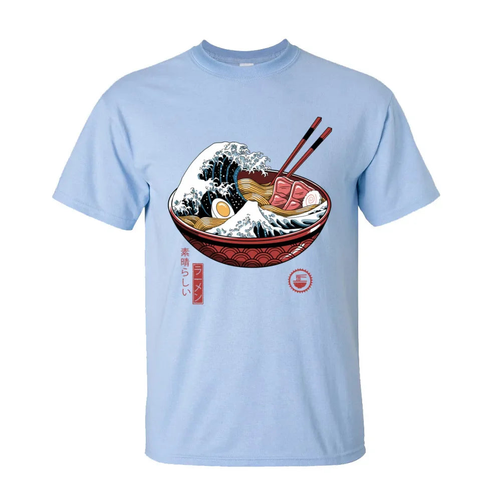 Japan Tempest in Ramen Bowl Printed T-shirt - Item - BAI-DAY