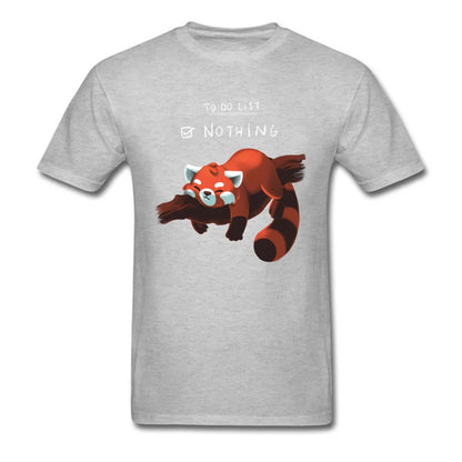 Cute Lazy Red Panda Printed T-shirt - Item - BAI-DAY