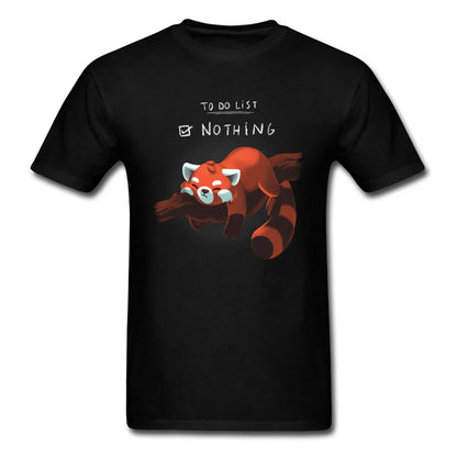 Cute Lazy Red Panda Printed T-shirt - Item - BAI-DAY