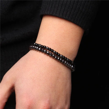 Small Black Stones Modern Bracelet - Item - BAI-DAY