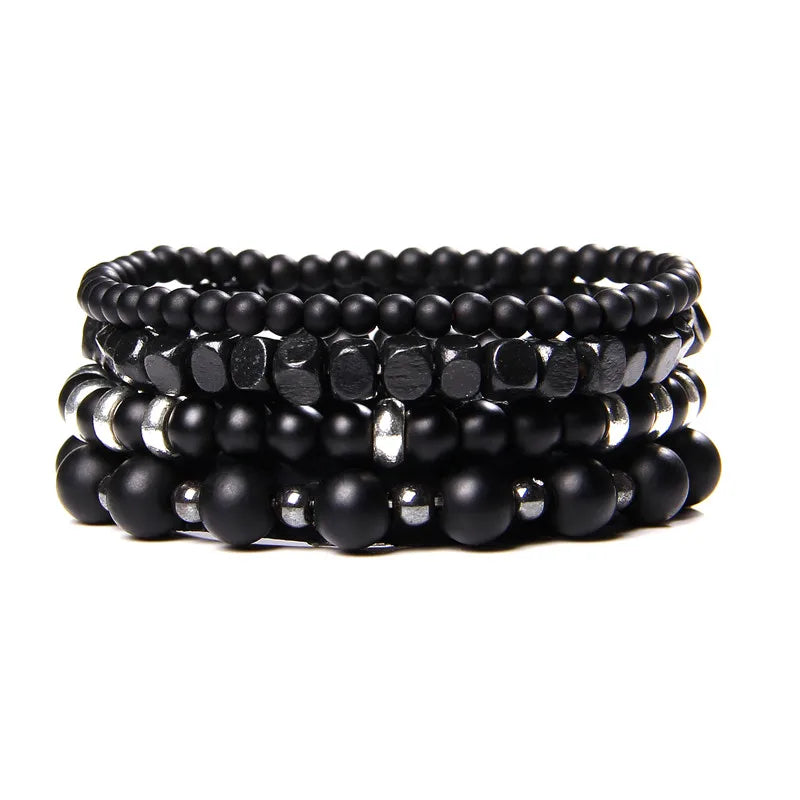 Stylish Black Modern Bracelet Set - Item - BAI-DAY