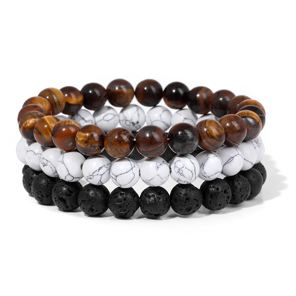 Tri Color Beads Trendy Bracelet - Item - BAI-DAY