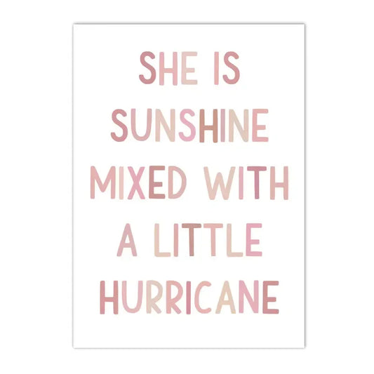 Hurricane Sunshine Cute Pink Wall Decor - Item - BAI-DAY