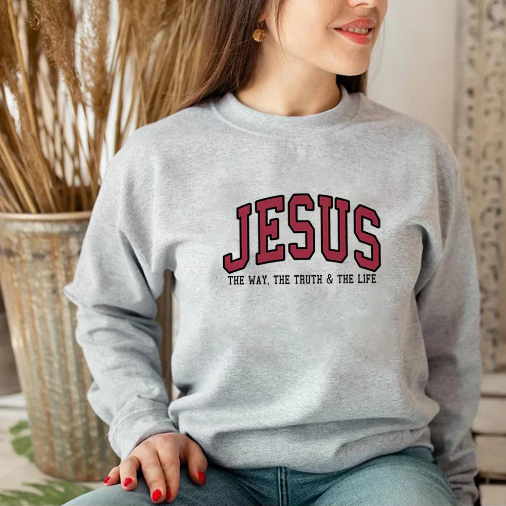 Oversized Unisex Sweatshirt Jesus Pattern - Item - BAI-DAY