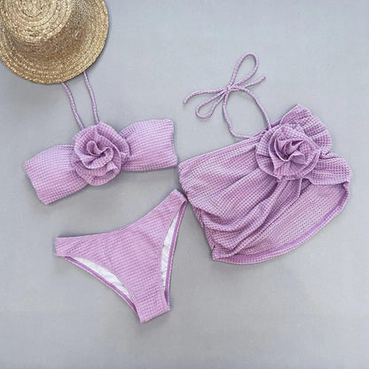 Colorful Floral Style Bikini Swimsuit Set - Item - BAI-DAY