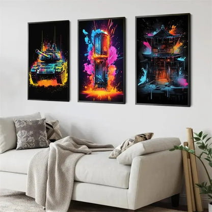 Colorful Video Game Controller Wall Decor