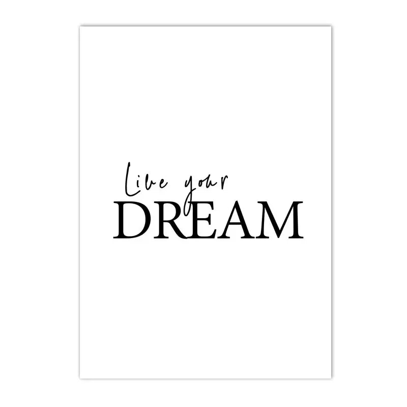 "Live your Dream" Canvas Decor Wall Poster - Item - BAI-DAY 