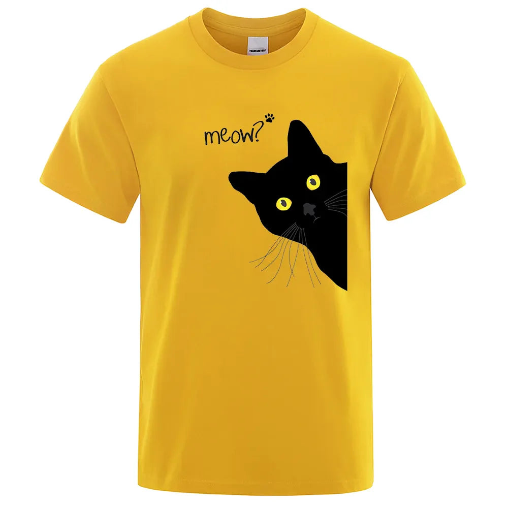 Black Cat Colorful Unisex T-shirt