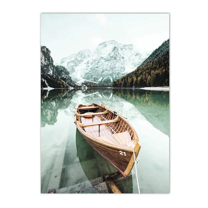 Beautiful Boat on Lake Pattern Wall Décor - Item - BAI-DAY