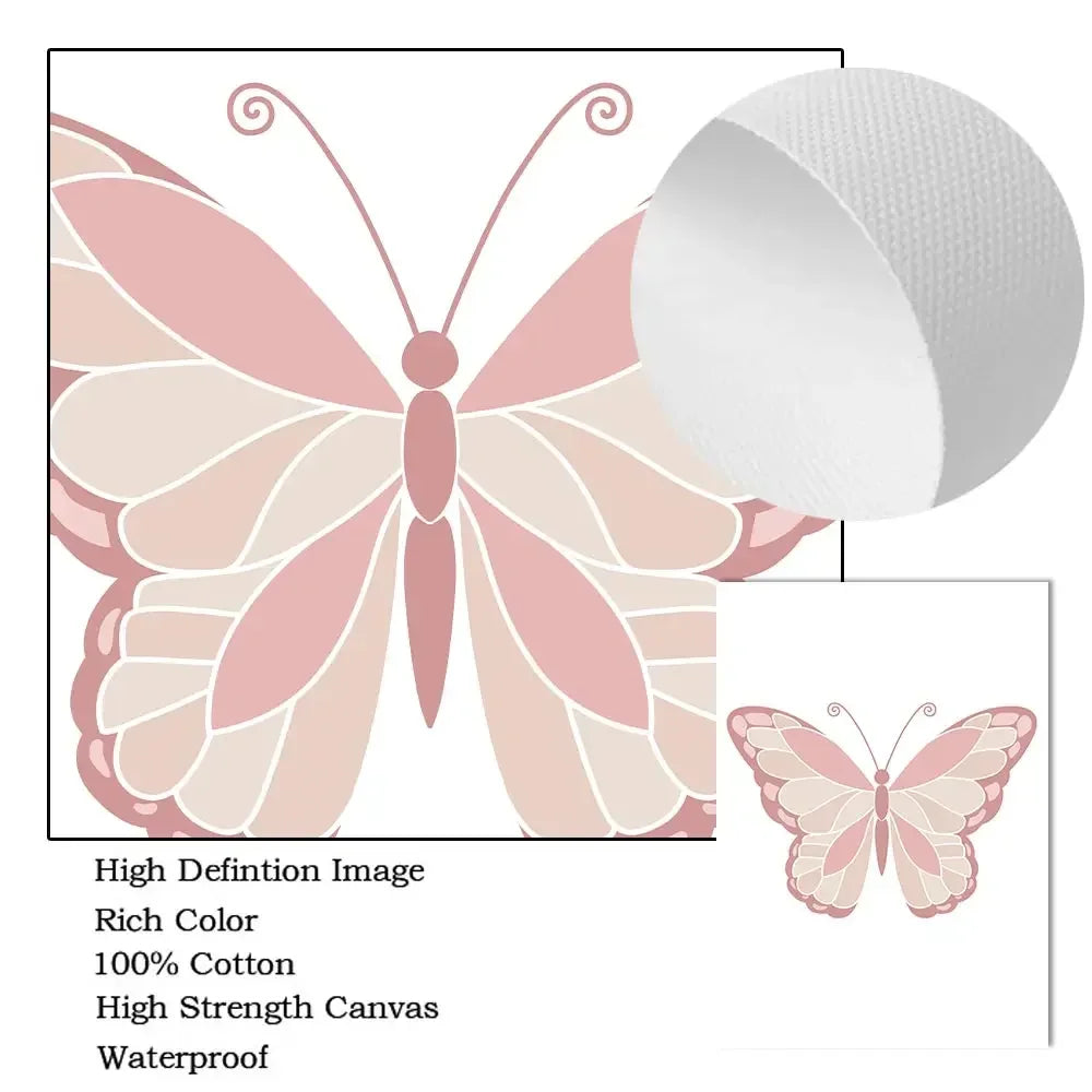 Cute Butterfly Pattern Pink Wall Decor - Item - BAI-DAY