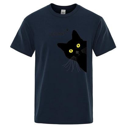 Black Cat Colorful Unisex T-shirt