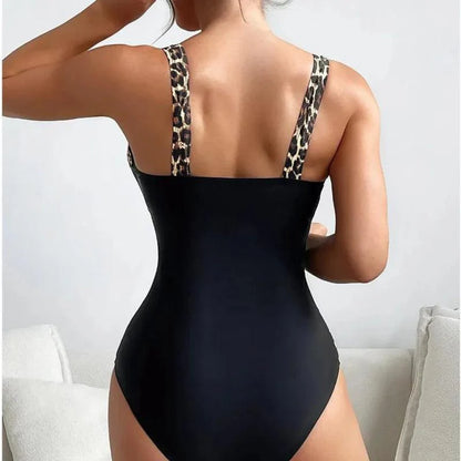 Elegant Two-Tone One-Piece Swimsuit - Item - BAI-DAY