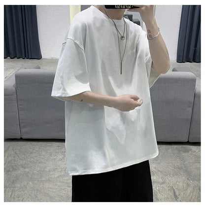 Large Cotton Unisex Streetwear T-Shirt