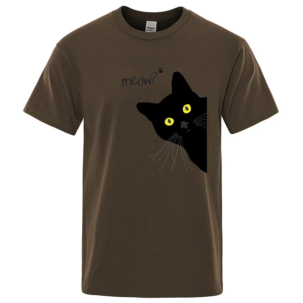 Black Cat Colorful Unisex T-shirt