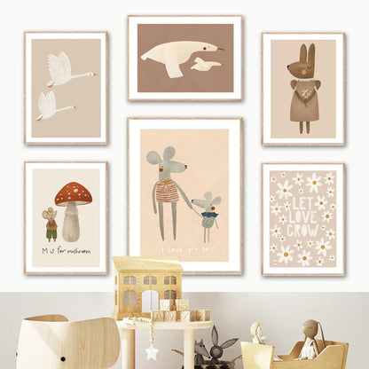 Lovely Canvas Wall Poster for Kid's Room