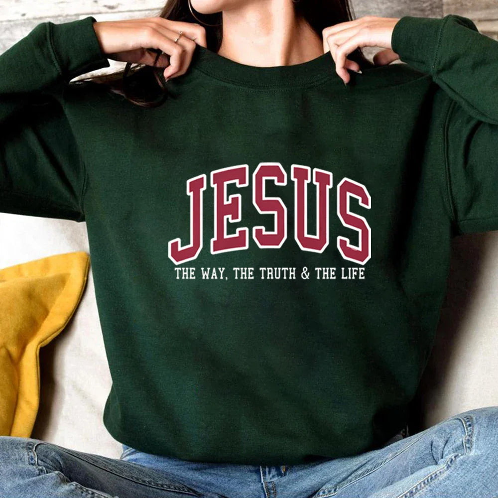 Oversized Unisex Sweatshirt Jesus Pattern - Item - BAI-DAY