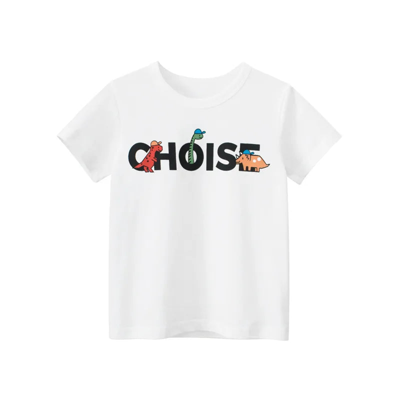 Choice Print Kid Casual White T-Shirt - Item - BAI-DAY