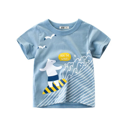 White Bear Surfer Casual Kid T-shirt - Item - BAI-DAY