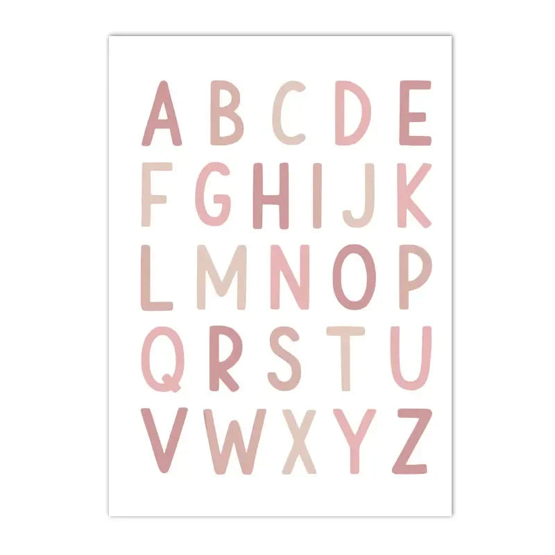 Purple Alphabet Pattern Cute Wall Decor - Item - BAI-DAY