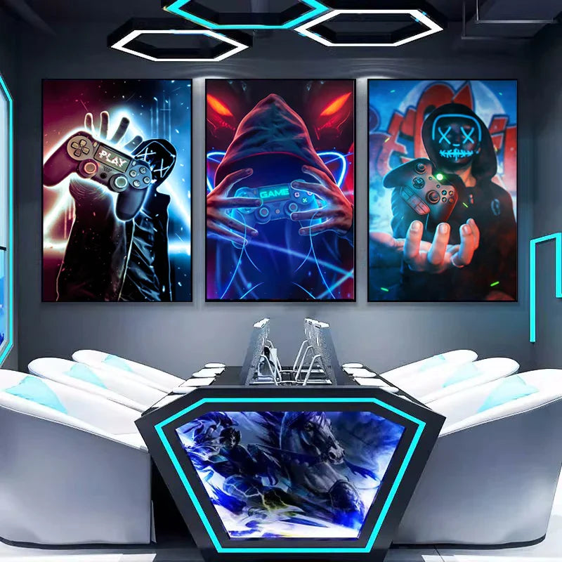 Ps4 Play Custom Colorful Wall Decor