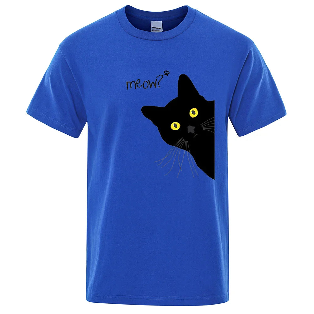 Black Cat Colorful Unisex T-shirt