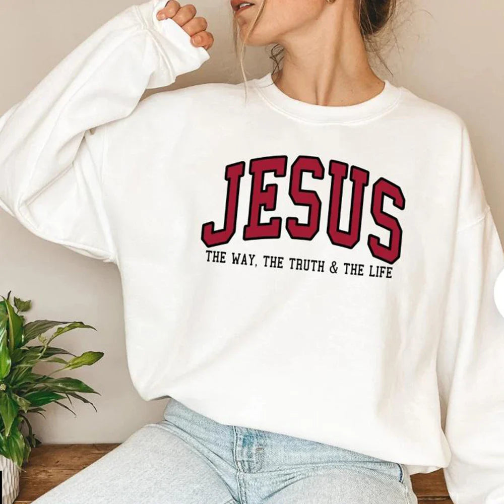 Oversized Unisex Sweatshirt Jesus Pattern - Item - BAI-DAY