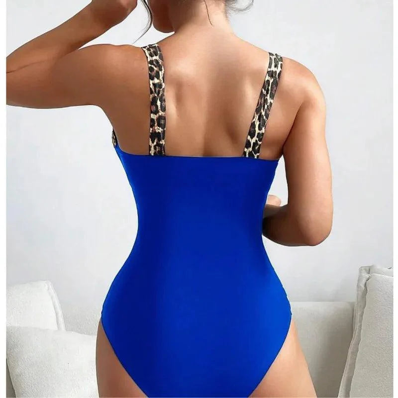 Elegant Two-Tone One-Piece Swimsuit - Item - BAI-DAY