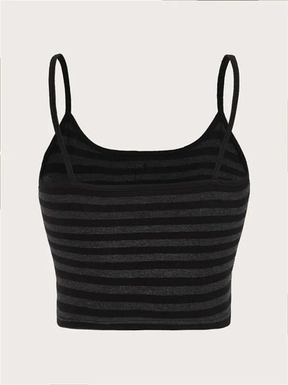 Single Breasted Striped Crop Top - Item - BAI-DAY