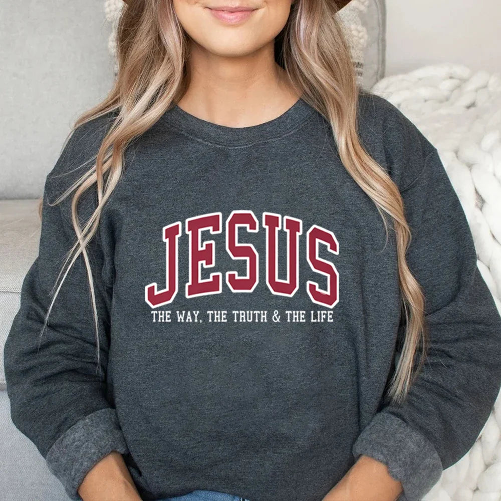 Oversized Unisex Sweatshirt Jesus Pattern - Item - BAI-DAY