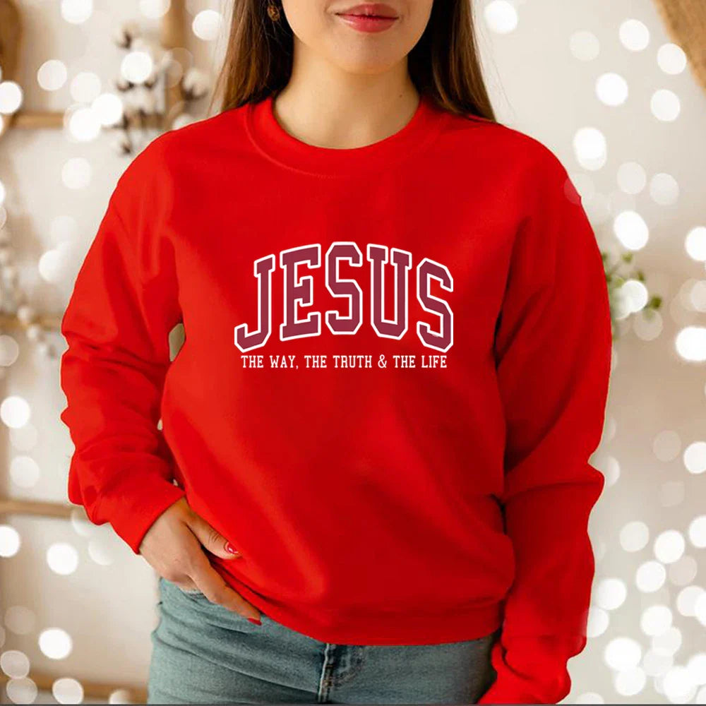 Oversized Unisex Sweatshirt Jesus Pattern - Item - BAI-DAY