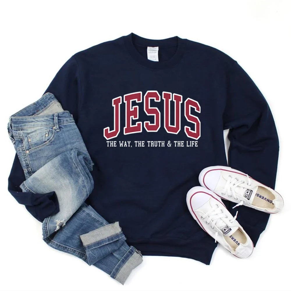 Oversized Unisex Sweatshirt Jesus Pattern - Item - BAI-DAY